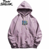 Men Hip Hop Hoodie Sweatshirt Van Gogh Starry Night Print Streetwear Pullover 2020 Autumn Cotton Harajuku Hooded Hoodie Purple