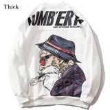 Hip Hop Sweatshirt Hoodie Men Hipster Cool Old Man Printed Streetwear Autumn Winter O-Neck Casual High Street Pullover