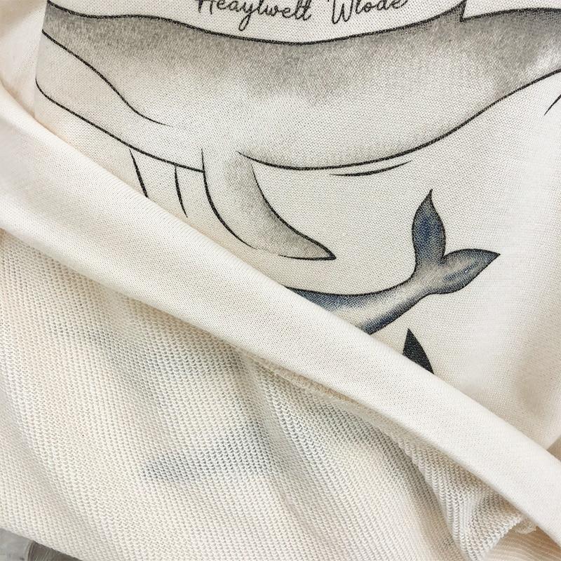 Fashion Women Hoodie Whales Print Loose Hoodies 2020 New Personality Printed Women Sweatshirts Zipper Graphic Hoodie Pullovers