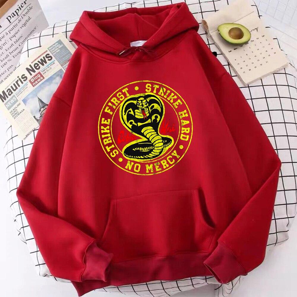 Cool Fashion Cobra Kai Printed Hoodie Men Casual Harajuku 