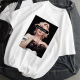 2021 Women T-Shirt Monla Lisa Printed t-shirt Female Ulzzang Aesthetic T-Shirts with short sleeve Harajuku Tops Oversized t-shir