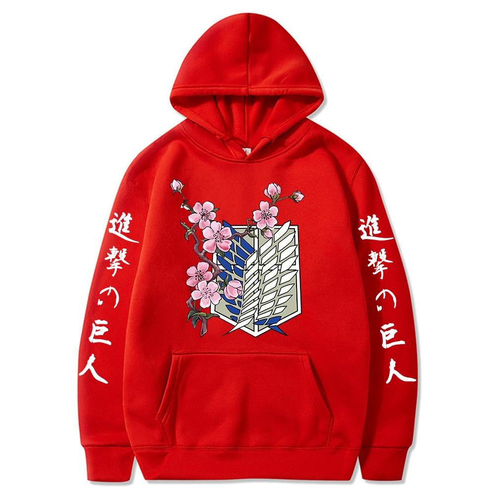 Anime Attack on Titan Printed Long Sleeved Hoodie Men Women Tops Harajuku Clothes