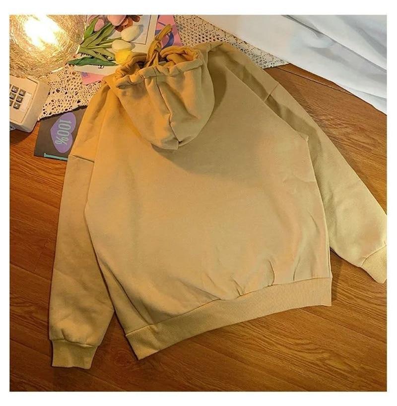 Cotton hip-hop street hoodie ladies 2020 autumn and winter new casual loose wild hoodie women thick embroidered hoodie women